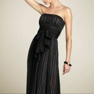 ⭐️ BCBG MaxAzria Textured Black Chiffon Strapless Ballgown 🌟